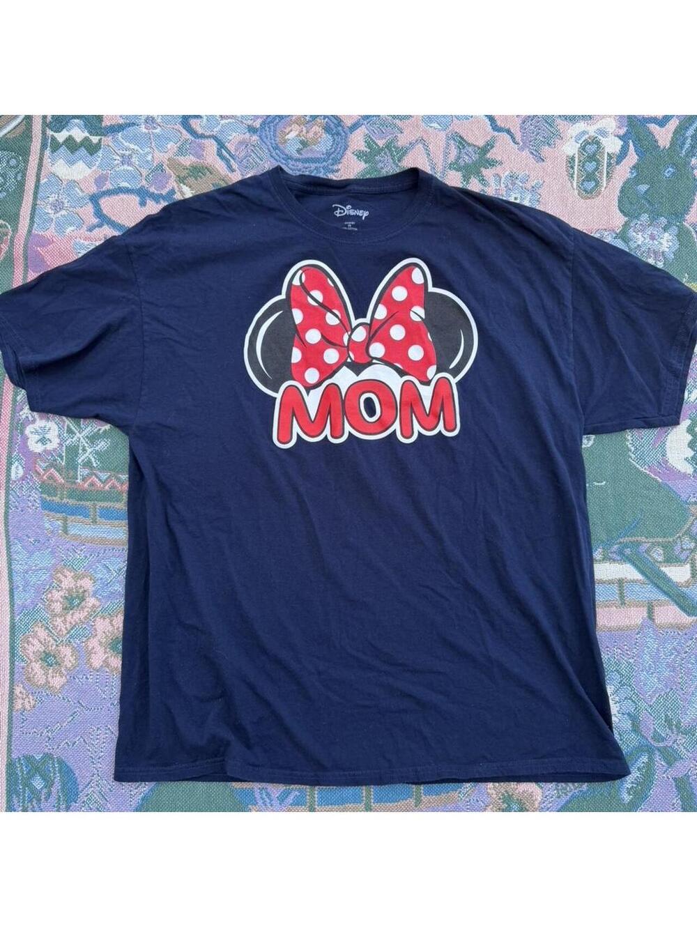 Disney Minnie Mouse Mom Navy Blue T-Shirt 2X Cotton